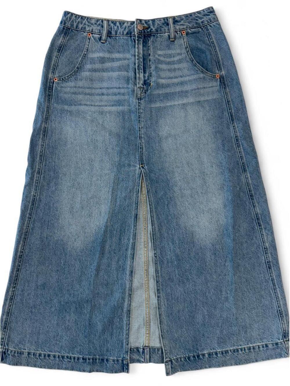 Frye — Front Slit Denim Skirt